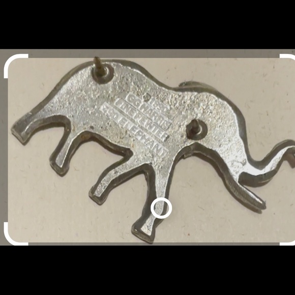 Vintage GG Harris Pewter Elephant Pin Vintage - Picture 4 of 4
